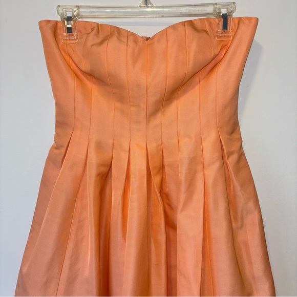 J. Crew Marlie Classic Faille Strapless Mini Dress Sweetheart Neckline Peach - Picture 2 of 15